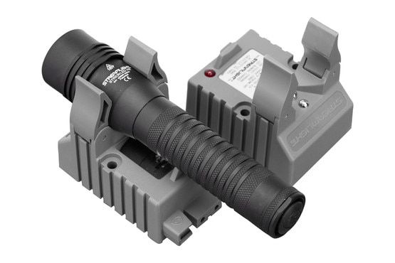 This LED flashlight includes a charger.